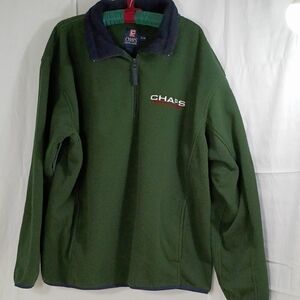 Chaps Dark Green and Navy Fleece Jacket